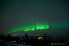 Nordlicht über Pyhäjärvi (Lappland)