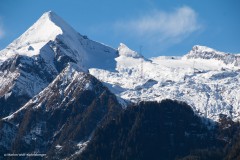 Blick auf das Gletscherskigebiet Kaprun