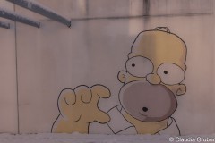 Beton - mit einem interessanten Graffiti