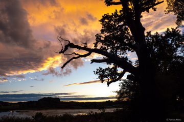 dramatischer Abendhimmel am Egglburger See